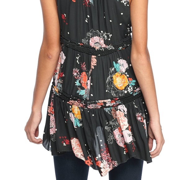 Free People Floral Tunic Size M - Picture 1 of 4